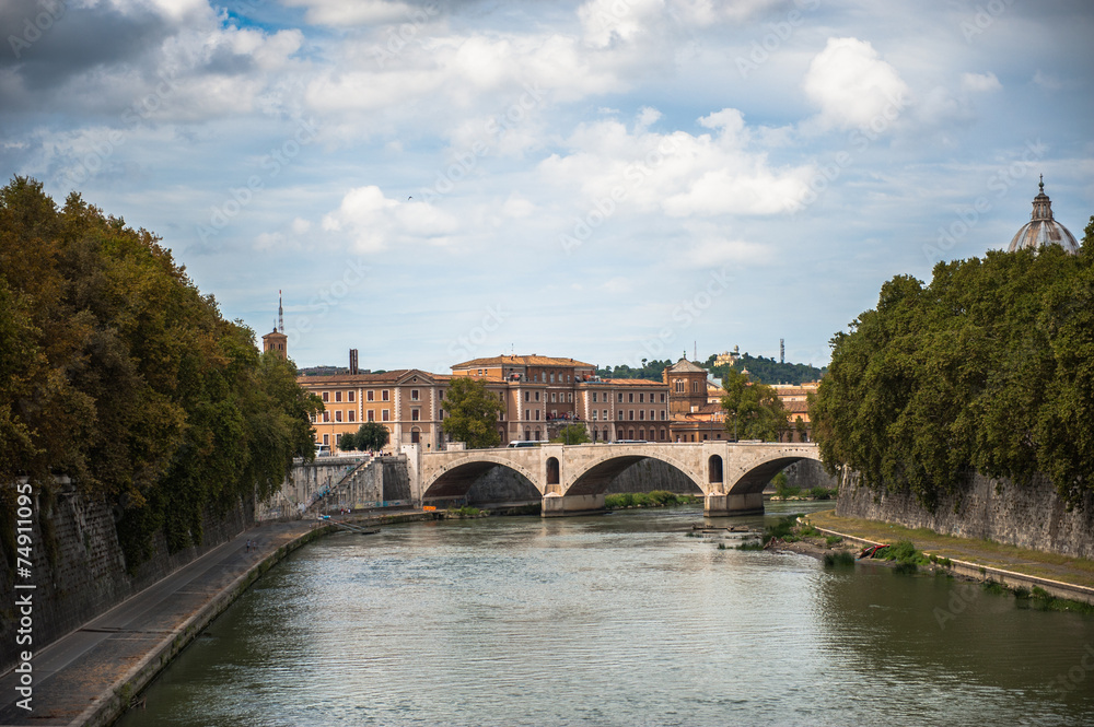River Tibra in Rome, Italy