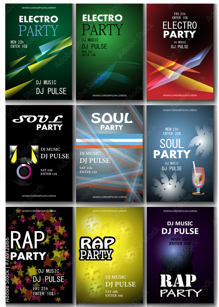 Music Flyer Template Vector Illustration Of Music Flyer Template