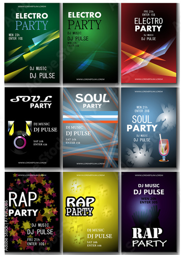 Music Flyer Template. Vector Illustration Of Music Flyer Template. Poster Vector