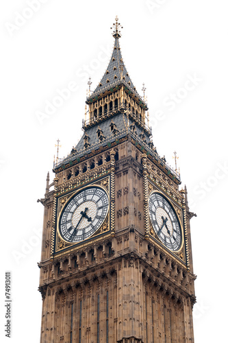 London - Big Ben isolated on white