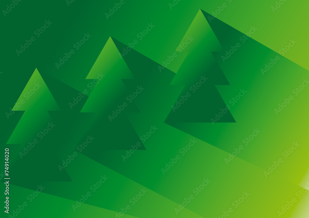 christmas card with vector trees christmas card with vector trees