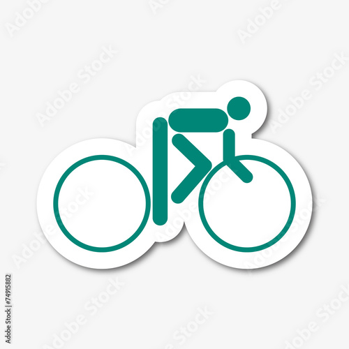 Logo cycle. Cycliste. Sur piste.