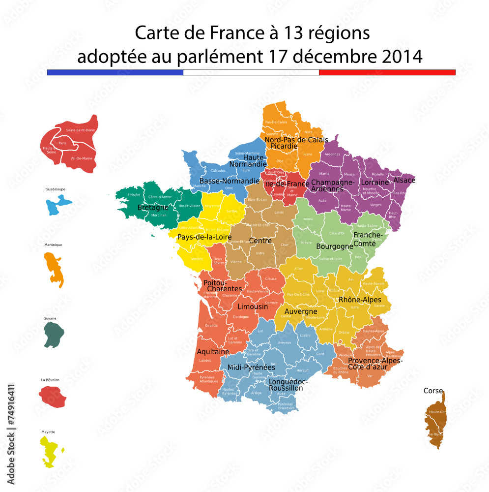 Carte des régions de France à imprimer en puzzle !