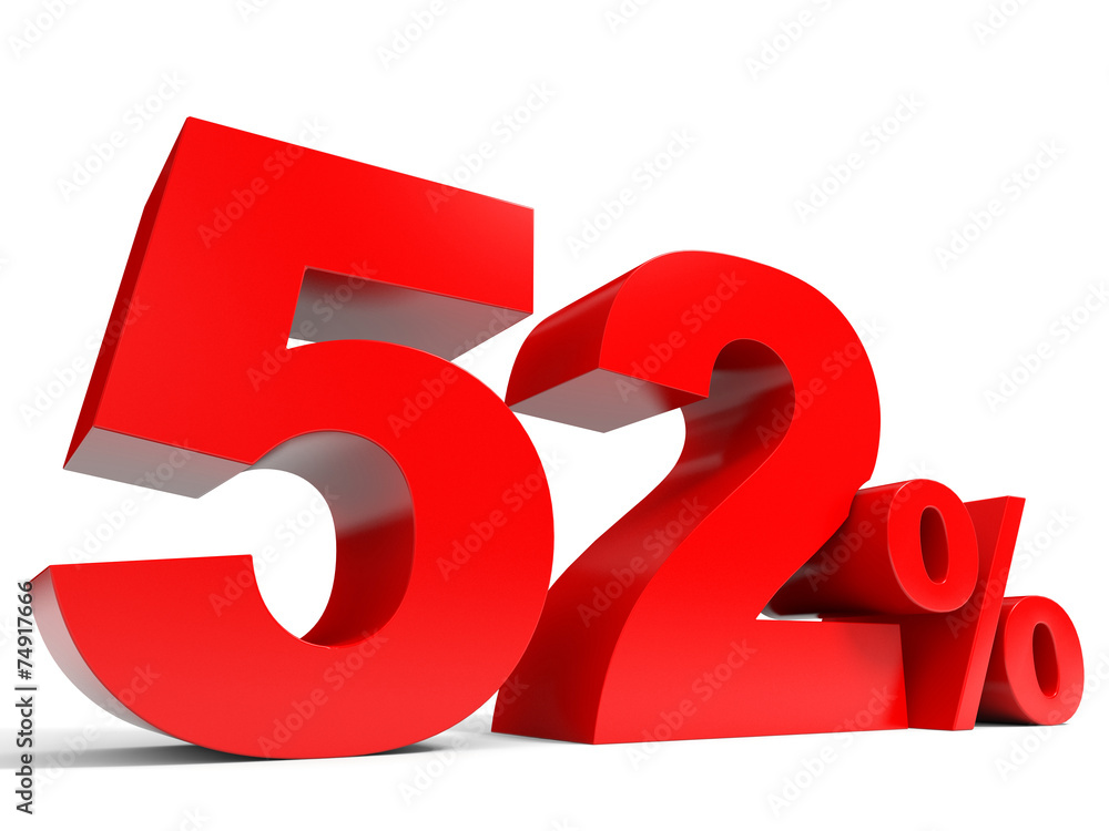 Red fifty two percent off. Discount 52%. Red fifty two percent off. Discount 52%.