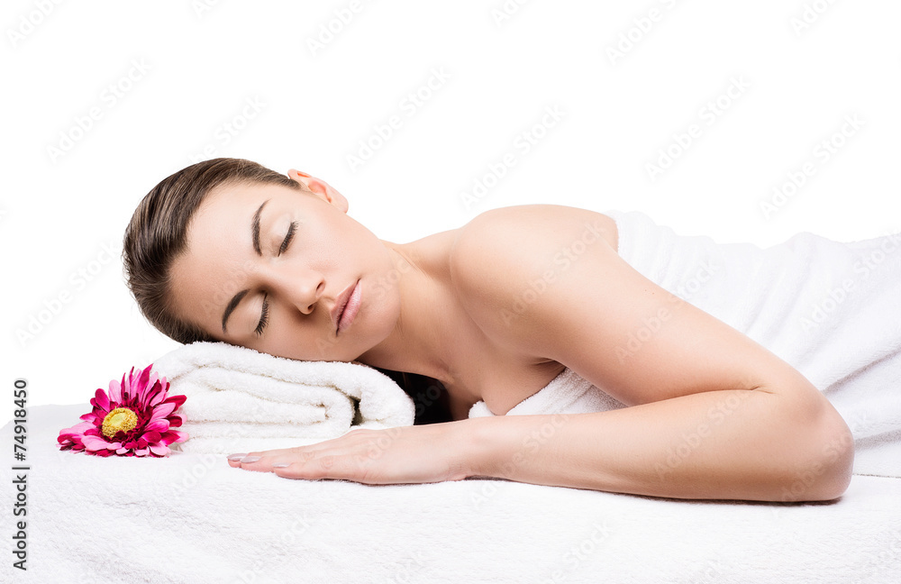 Portrait of beautiful young woman with healthy skin, natural col Portrait of beautiful young woman with healthy skin, natural col