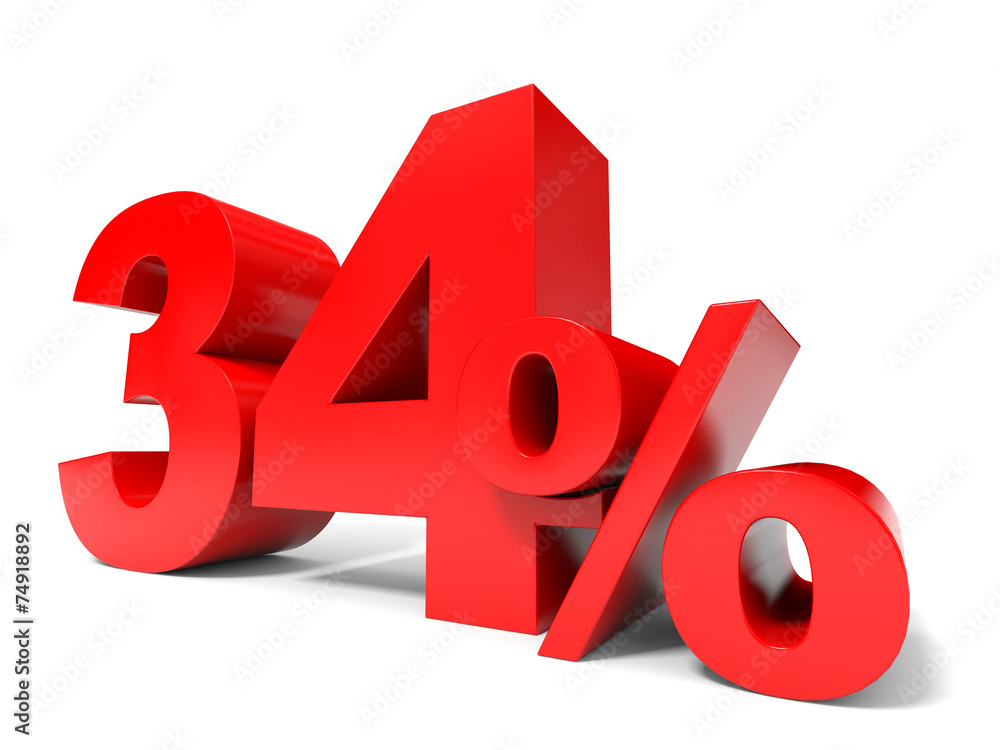 Red thirty four percent off. Discount 34%. Red thirty four percent off. Discount 34%.
