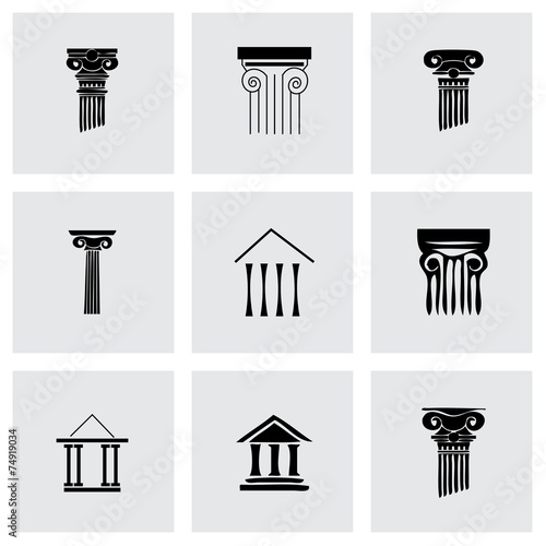 Vector coloumn icons set