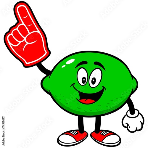 Lime with Foam Finger