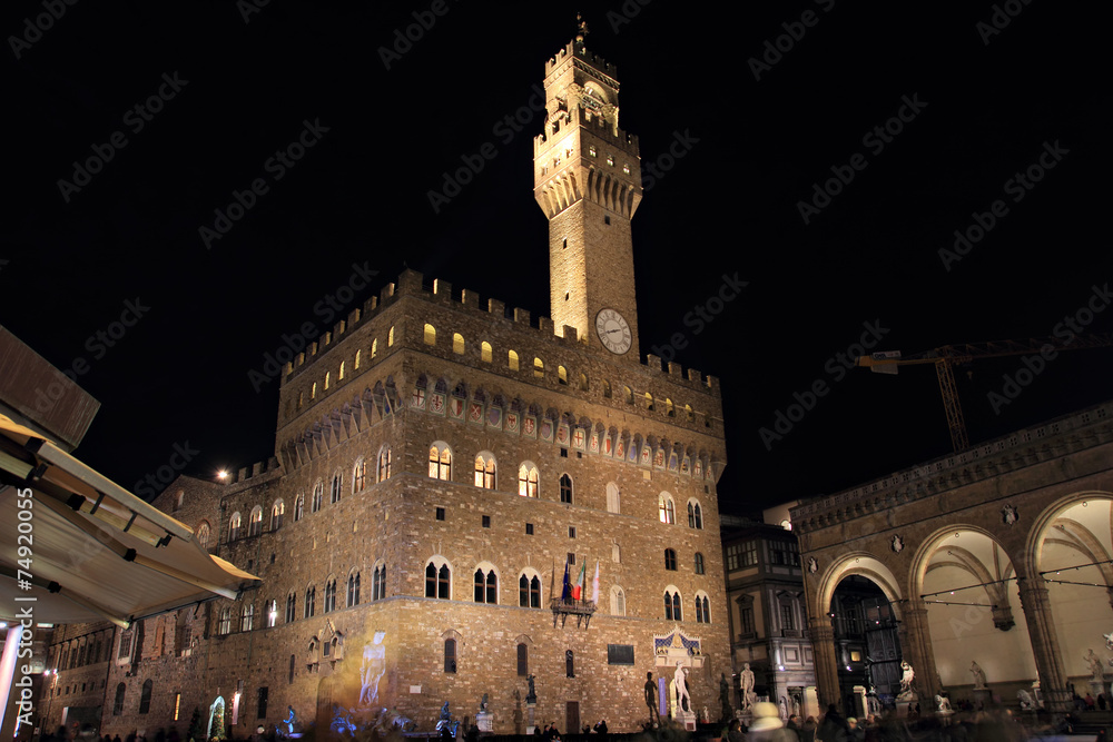 Piazza della Signoria by Night, Florence