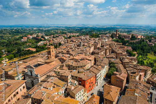 Siena. Image of ancient Italy city, view from the top