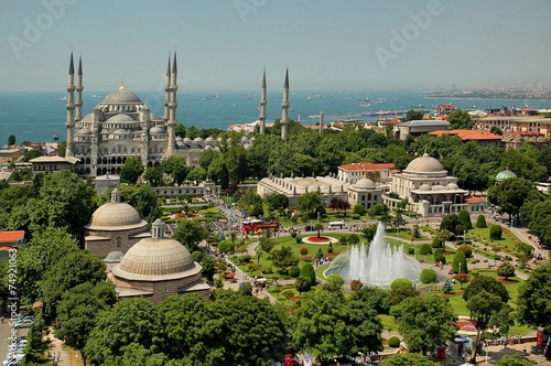 Blue Mosque Istanbul-Sultanahmet from Hagia Sophia minaret