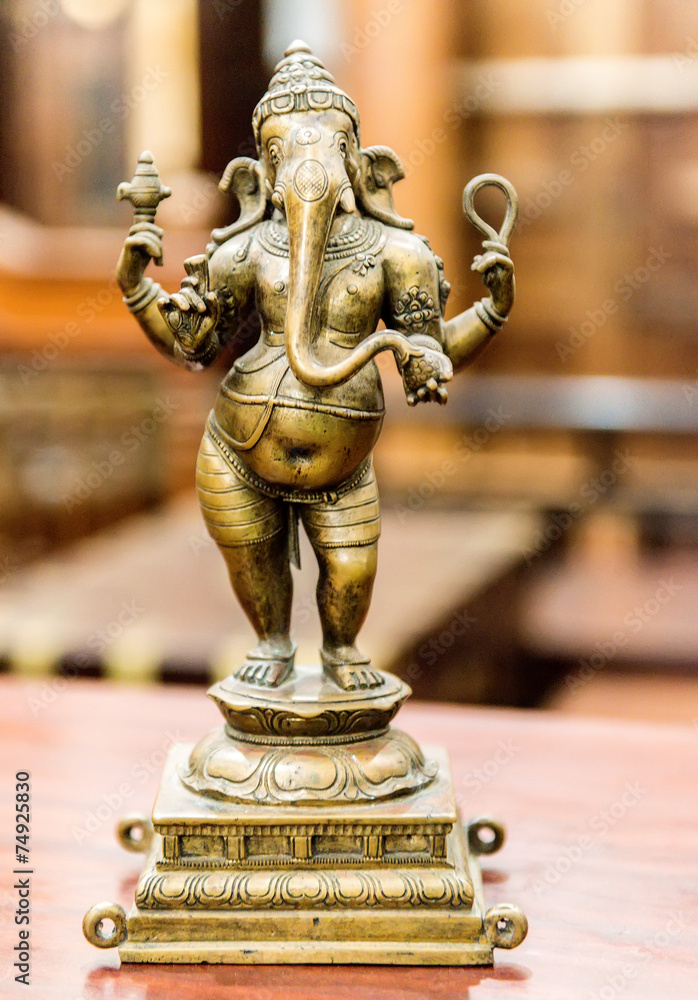 Old bronze statuette of hindu God Ganesha Old bronze statuette of hindu God Ganesha
