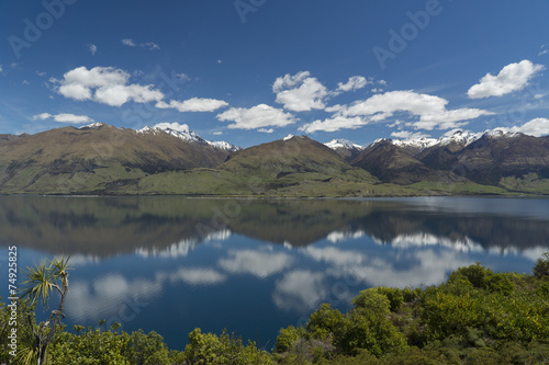 Lake and mountains. New Zealand