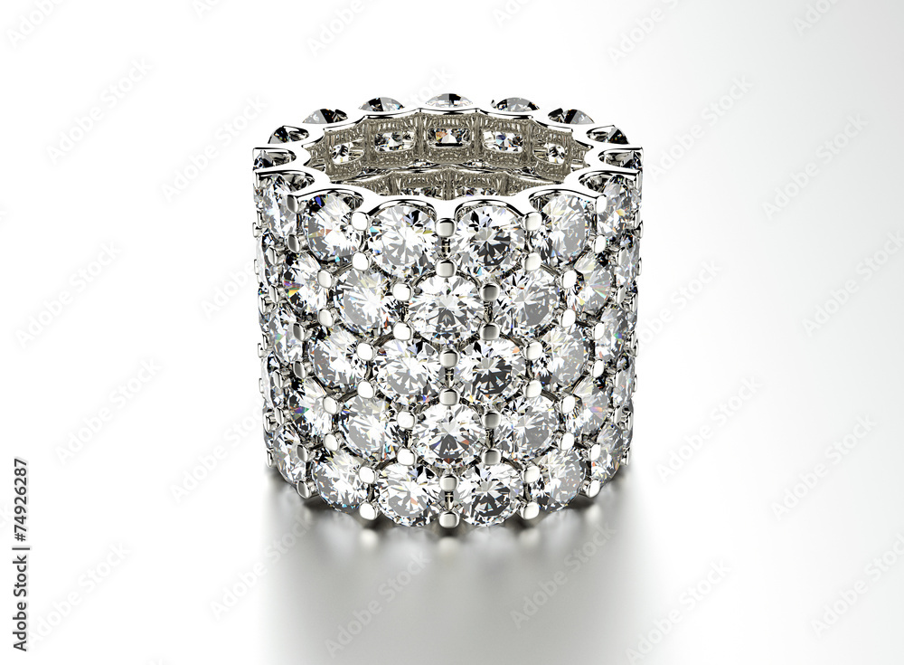Golden Ring with Diamond. Jewelry background Golden Ring with Diamond. Jewelry background