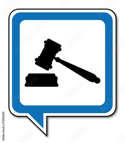 Logo marteau justice.