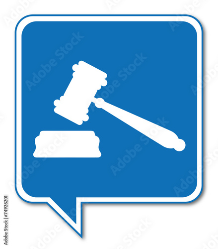 Logo marteau justice.