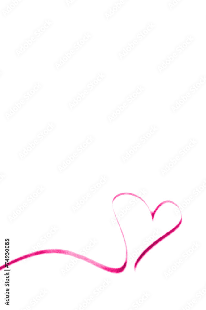pinkfarbene Herzsilhouette - Banner