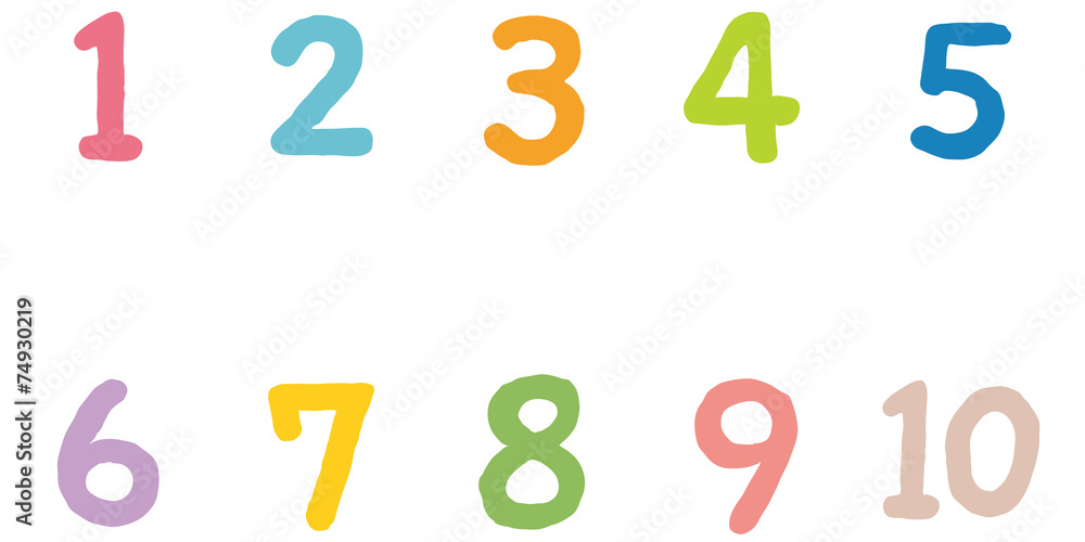 カラフルな数字 Stock イラスト Adobe Stock