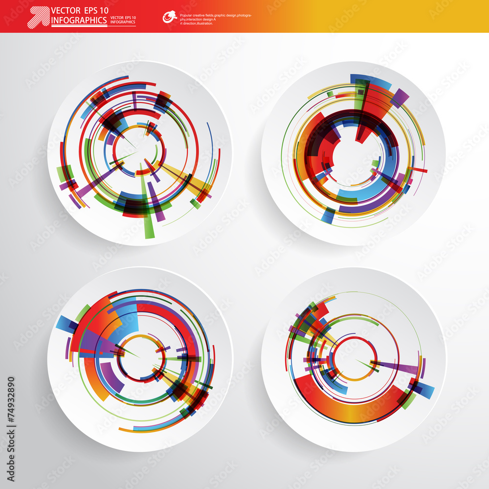 Abstract 3D Paper Infographics Abstract 3D Paper Infographics
