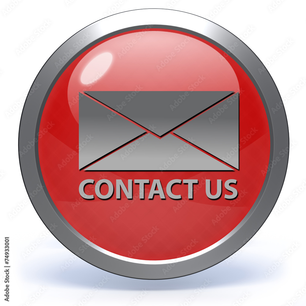 Contact us circular icon on white background Contact us circular icon on white background
