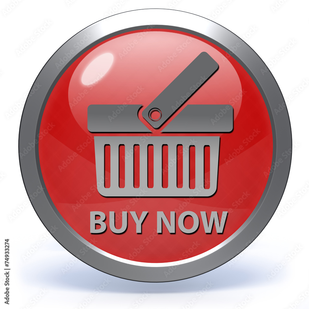 Buy now circular icon on white background Buy now circular icon on white background