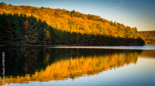 Autumn reflections in Long Pine Run Reservoir, in Michaux State