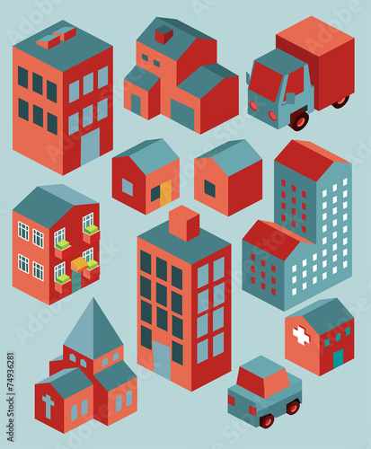 Flat Building set