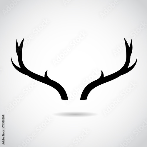 Deer horns VECTOR icon.
