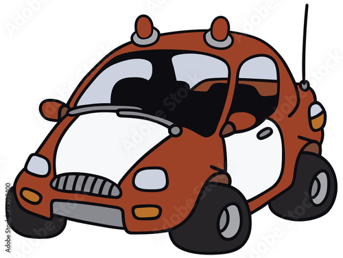 Hand drawing of a funny fire patrol car