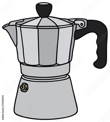 Hand drawing of a classic espresso maker