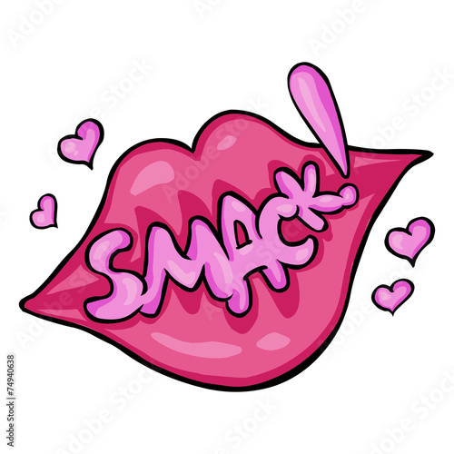 Vector Cartoon Comics Phrase - Smack.