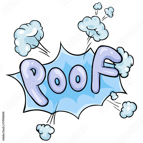 Vector Cartoon Comics Phrase - Poof.