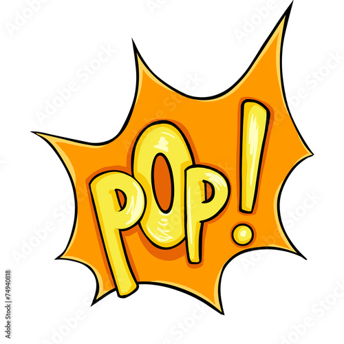 Vector Cartoon Comics Phrase - Pop.