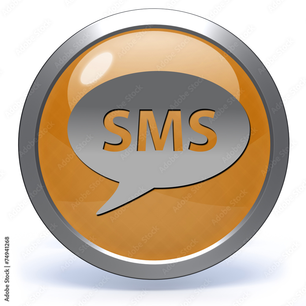 sms circular icon on white background sms circular icon on white background