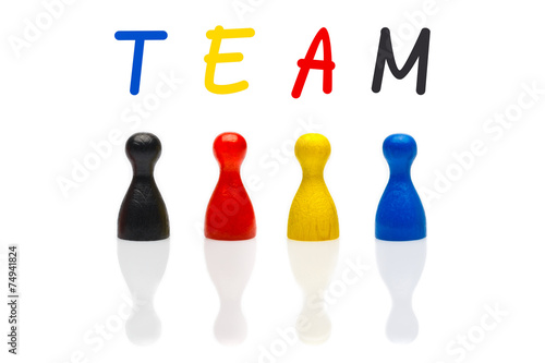 Concept team  teamwork  organization primary color black shuffle