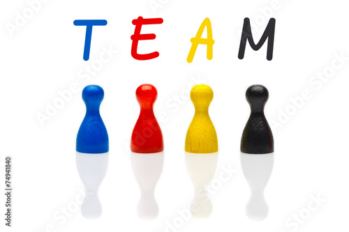 Concept team  teamwork  organization primary color black