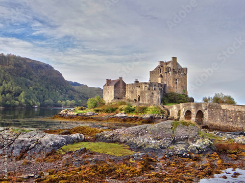 Eilean Donan castle in the Kintail district of Scotland