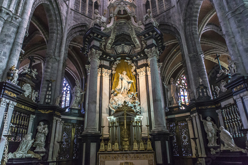 Interiors of Saint Bavon cathedral  Ghent  Belgium