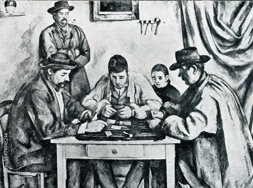 Photographie Joueurs de cartes de Paul Cézanne (1890-92, Fondation Barnes)