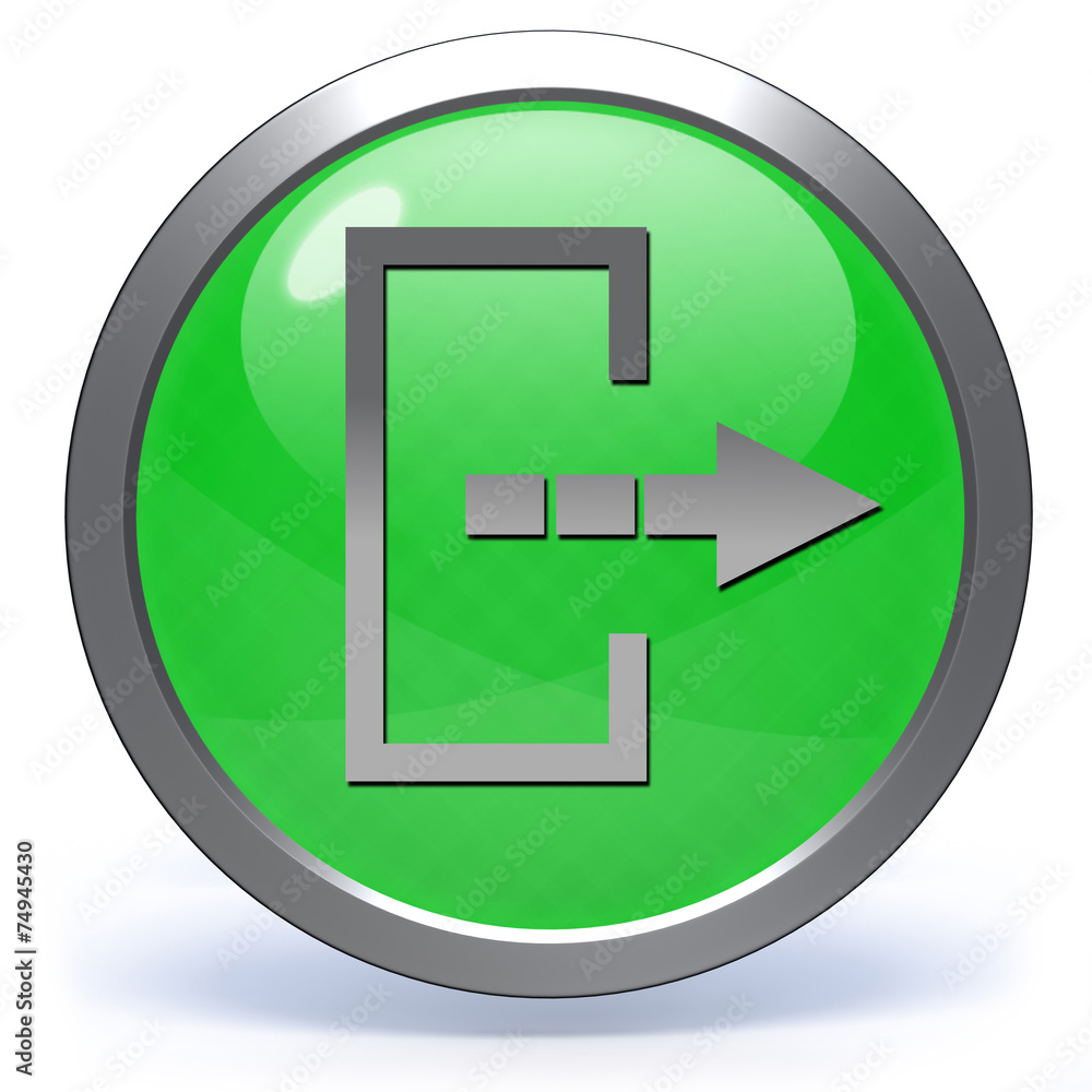 Logout circular icon on white background Logout circular icon on white background