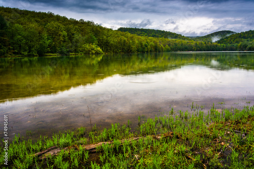 Clearing storm clouds over Long Pine Run Reservoir  Michaux Stat