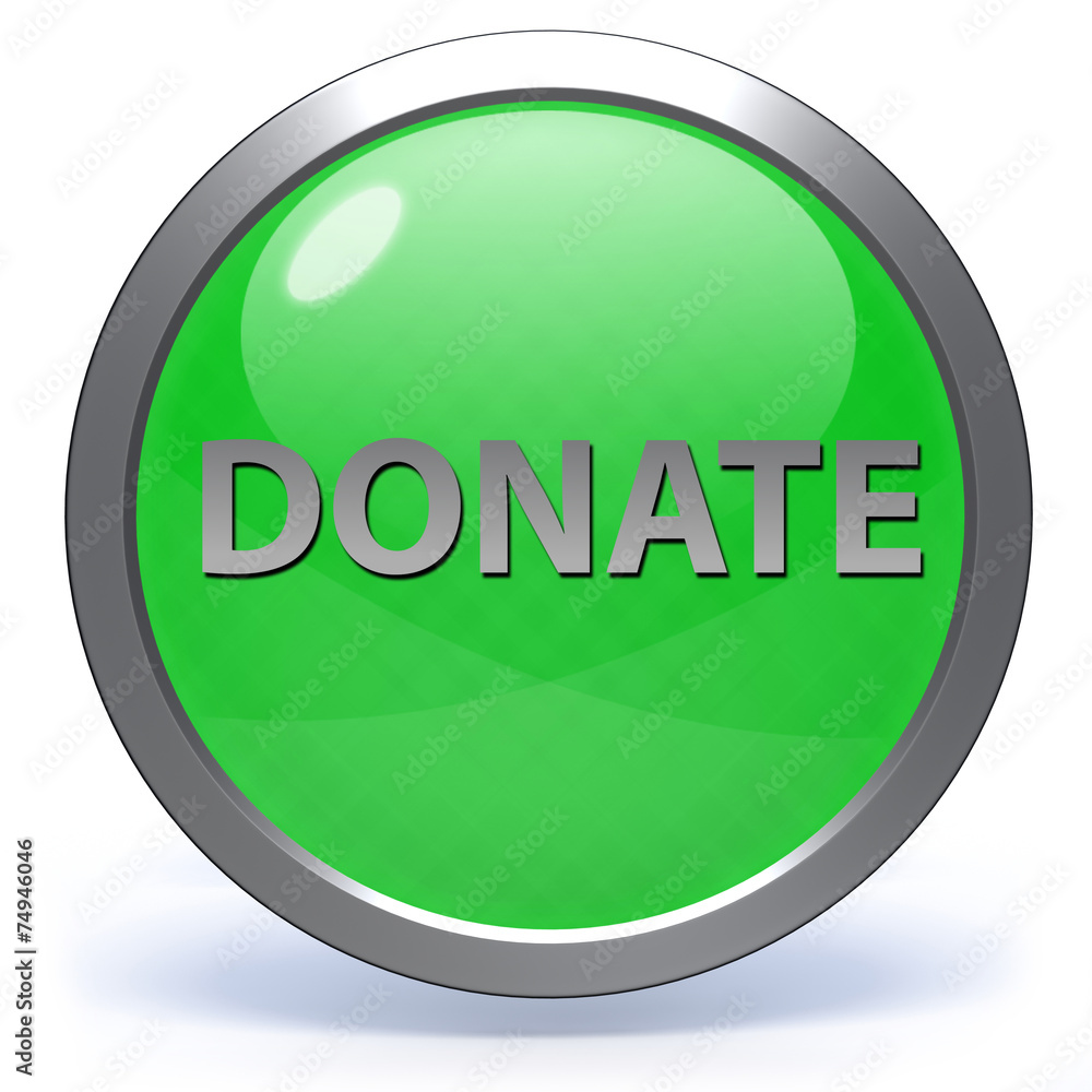 Donate circular icon on white background Donate circular icon on white background