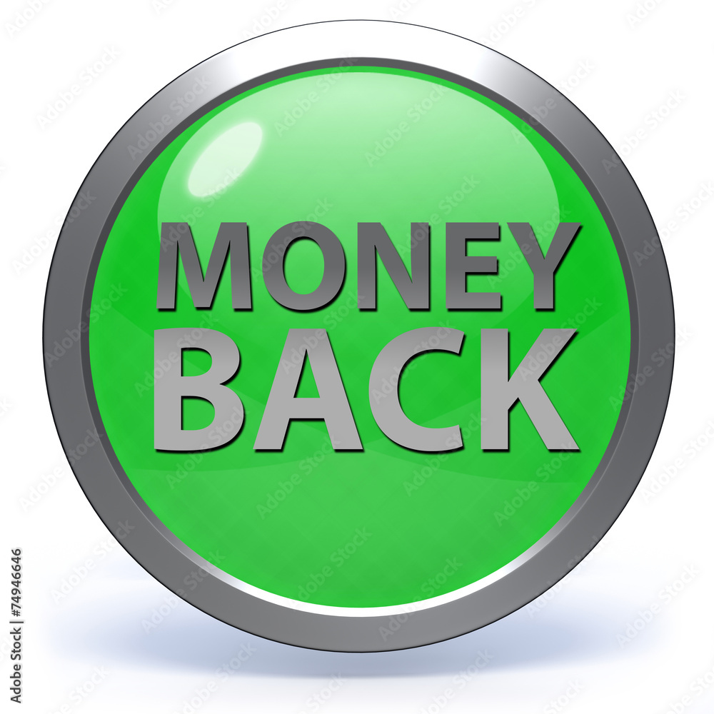 Money back circular icon on white background Money back circular icon on white background