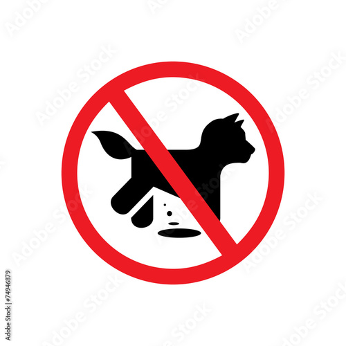 No dogs vector sign