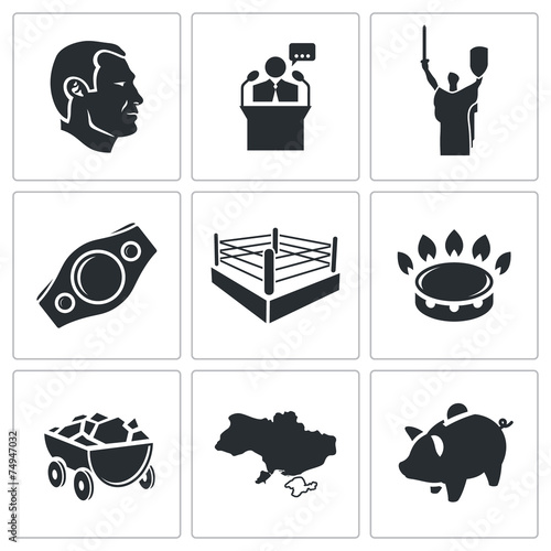 Ukraine Vector Icons Set