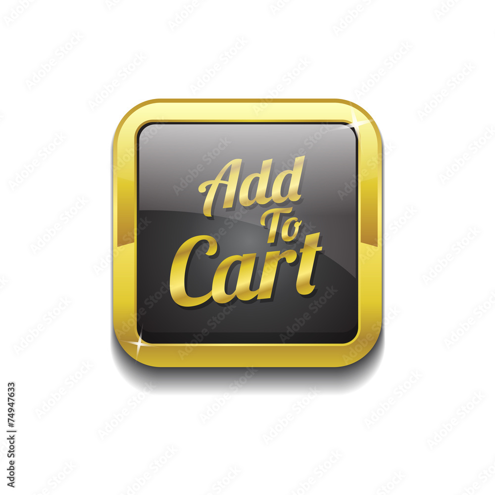 Add To Cart Gold Vector Icon Button Add To Cart Gold Vector Icon Button