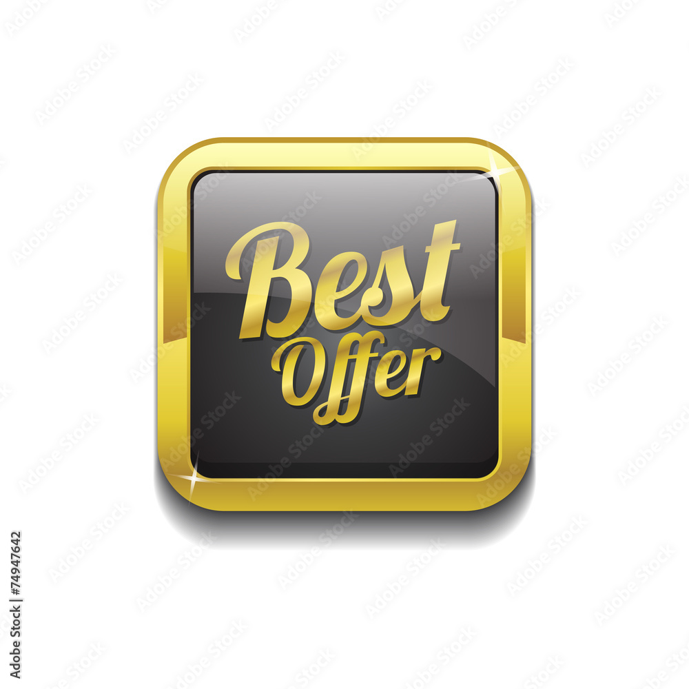 Best Offer Gold Vector Icon Button Best Offer Gold Vector Icon Button
