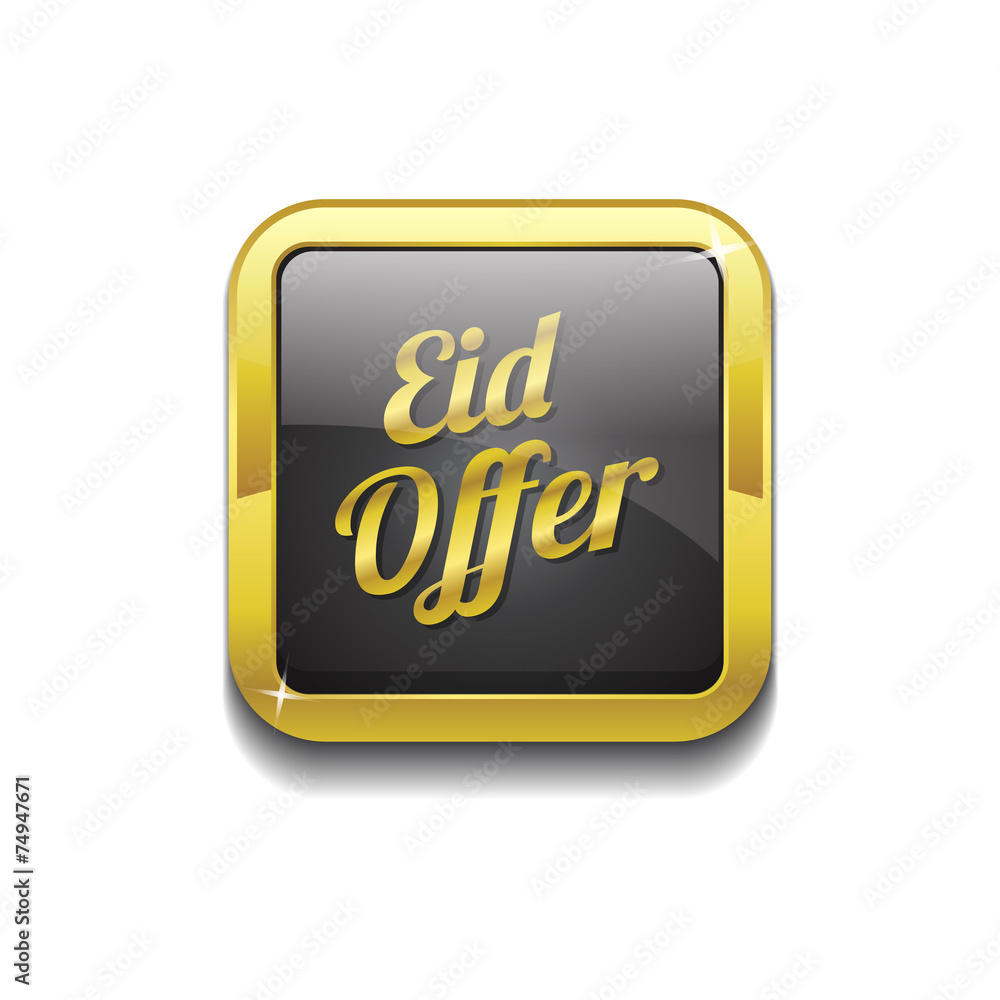 Eid Offer Gold Vector Icon Button Eid Offer Gold Vector Icon Button