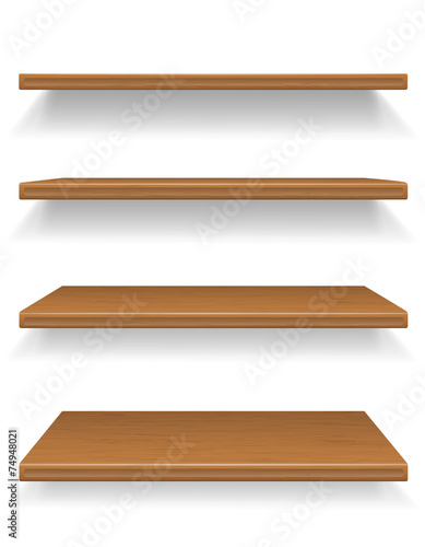 Fototapeta Naklejka Na Ścianę i Meble -  wooden shelves vector illustration