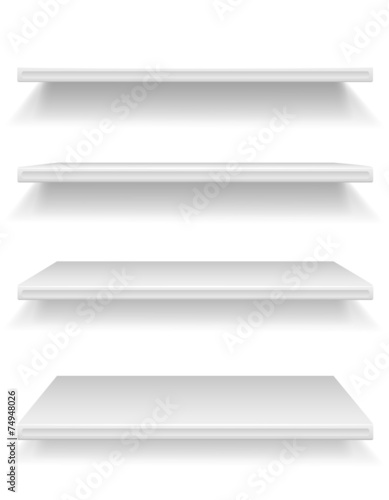 plastic shelf vector illustration